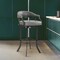 Armen Living Pharaoh Swivel 26" Mineral Finish and Gray Faux Leather Bar Stool 721535743353 - alternate 4